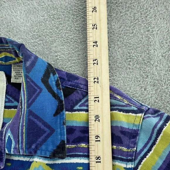 Chicos Anniversary Collection Jacket Sz 1 (M) Aztec Geometric Pattern 2967 - Picture 6 of 8